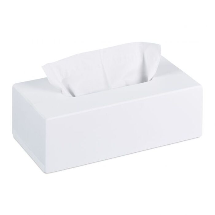 Relaxdays Bamboo Towel Box White