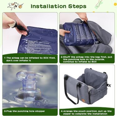 Автомобільний собачий сидіння для маленьких собак до 15 кг, чорний, знімний Airbag, знімний, миючий, Oxford тканина