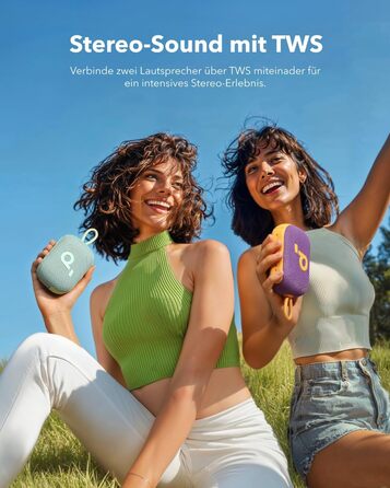 Soundcore Anker Select 4 Go: портативна Bluetooth колонка, водонепроникна IP69, 20 годин роботи, для душу, подорожей та активного відпочинку (зелена)