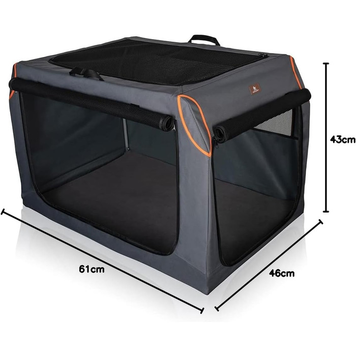 Складана переносна клітка для собак Knuffelwuff XL (61x46x43 см) з алюмінієвим каркасом