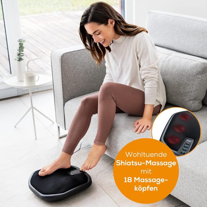 Масажер Beurer FM 70 Shiatsu для ніг та спини з підігрівом, автоматичне вимкнення