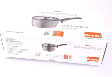 Каструля Berndes Balance Induction Stieltopf Enduro, 16 см, з індукційним дном, з нержавіючої сталі, чорна