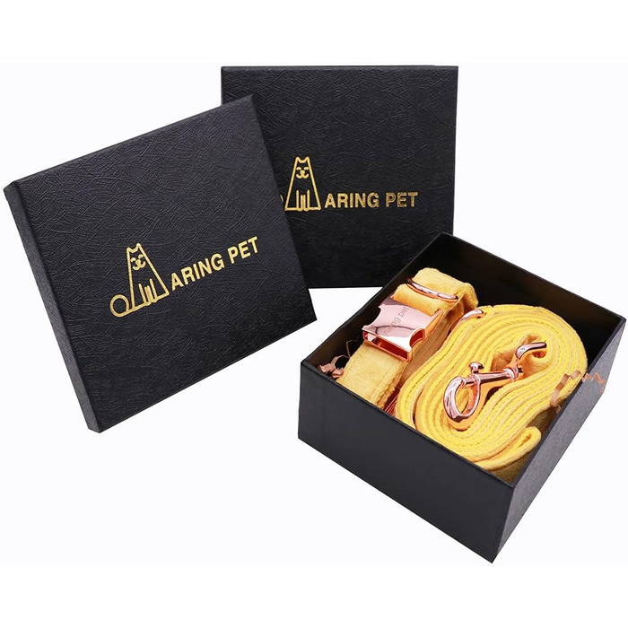 Набір повідка та нашийника для собак Aring Pet, зручний регульований набір для хлопчиків та дівчаток, темно-зелений (XS, темно-жовтий)