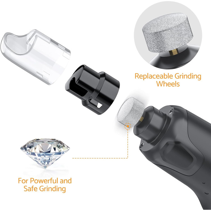 Електричний точило для собачих кігтів Krallenschleifer: 6 режимів, USB, LED, тихе, з захистом від пилу, для собак великих, середніх та маленьких порід