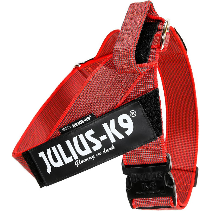 Шлейка Julius-K9 IDC® Color & Gray® для собак, велика (розмір 1), червоно-сіра