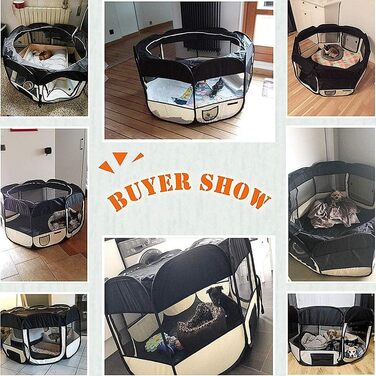 Вольєр для цуценят Melko 125x125x64 см, розкладний, для собак, котів, кроликів (Рожевий)