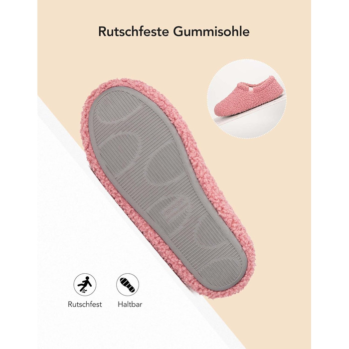 В'язані домашні тапочки VeraCosy з піною-пам'яттю та м'яким підкладкою Polar Fleece, рожеві, 40/41 EU