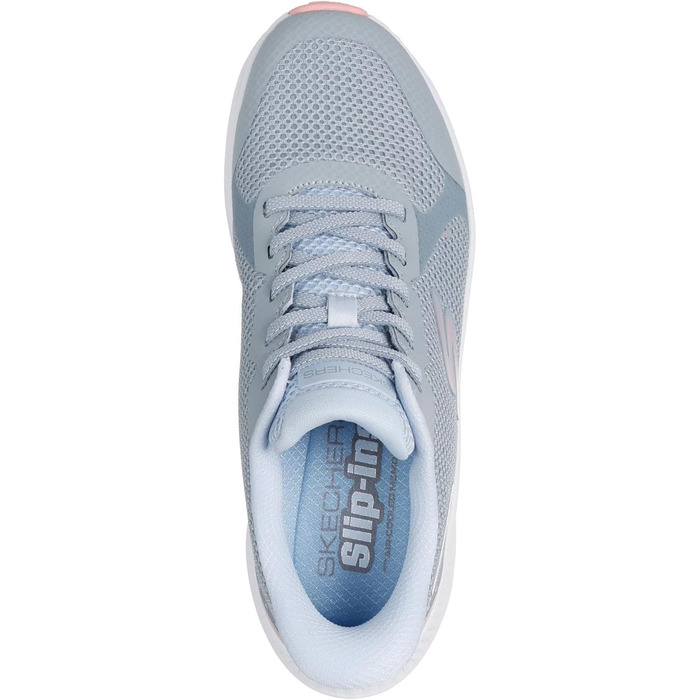 Кросівки Skechers Go Run Consistent 2.0 Captiva для жінок, сірі, розмір 39 EU, текстиль, сині вставки