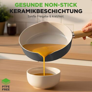 Набір посуду NutriChef 14 предметів для індукції: антипригарне керамічне покриття, знімні ручки, скляні кришки, компактне зберігання, рівномірний нагрів (чорний)