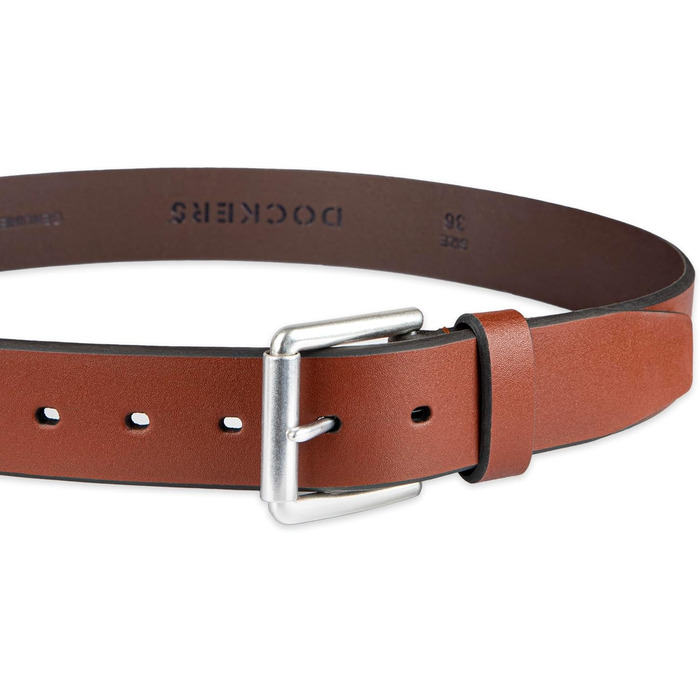 Чоловічий шкіряний ремінь Dockers з пряжкою, колір: бежевий