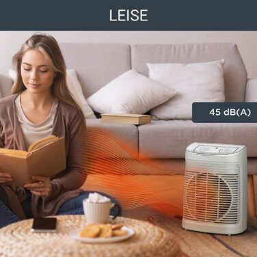 Електричний обігрівач Rowenta Instant Comfort Aqua SO6510F2: 2 режими, тиха робота, для ванної кімнати, сірий | білий