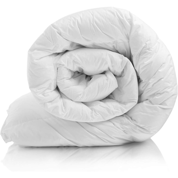 Alreya Quilt Cover 240x220 cm Down Comforter - 100% Cotton Top - Hypoallergenic for Allergy Sufferers - Soft & Warm All-Season Duvet - Breathable Quilt