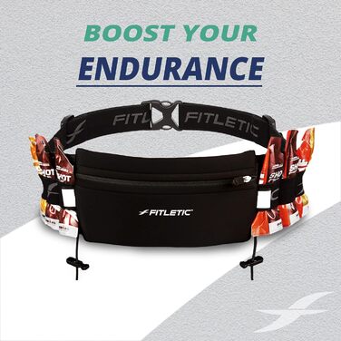 Пояс для бігу Fitletic з неопрену, сумісний з iPhone 5, 4S, 4, 3GS та іншими смартфонами, чорний