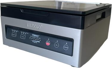 Професійний вакууматор Maxxo VM Profi з подвійною зварювальною лінією, 20 л/хв, 900 мбар, для продуктів харчування, з нержавіючої сталі (камерний вакууматор VM ChamberLine 30)