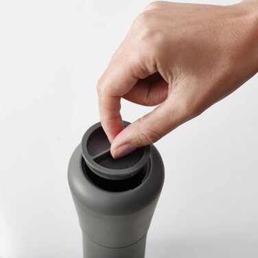 Joseph Joseph Milltop – Leak-Proof Salt and Pepper Grinder Set, Refillable with Ceramic Grinder - White/Gray