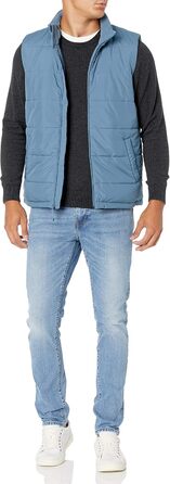 Чоловіча жилетка Amazon Essentials з утеплювачем та флісовою підкладкою (L, світло-блакитна)