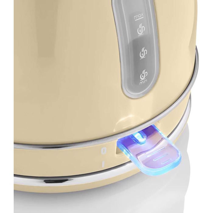 Swan Retro Electric Kettle - 1.8L, Vintage Design, Automatic Shut-Off, Cordless, BPA-Free Stainless Steel, 3000W, Cream