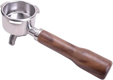Портфільтр 54 мм з подвійним носиком для кавомашини Breville Barista Express, горіхове дерево, нержавіюча сталь, аксесуар для еспресо