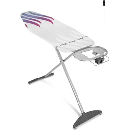 Гладильна дошка Vileda XXL з розеткою 130x44 см для парогенератора | Регульована висота 74–97 см, термостійке покриття Titan | Складана, стабільна, сертифікована TÜV (TOTAL REFLECT plus Ecoverpackung)