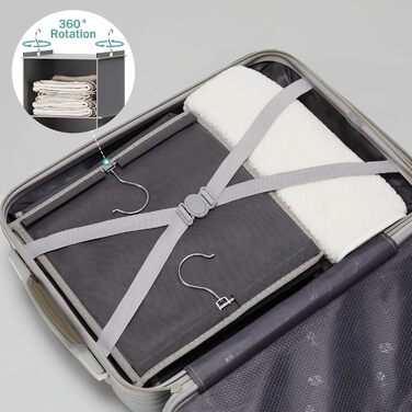 Органайзер для шафи Youdenova з 6 відділеннями, сірий. Міцний, з МДФ-панелями та бамбуковими опорами. Система організації простору в шафі.