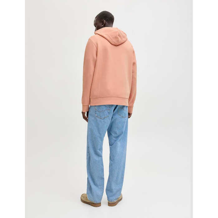 Чоловічий худі з капюшоном JACK & JONES з логотипом, колір Coral Pink, розмір L