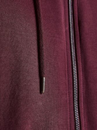 Чоловіча однотонна толстовка з капюшоном Jack & Jones, колір Port Royale (червоний), розмір 3XL