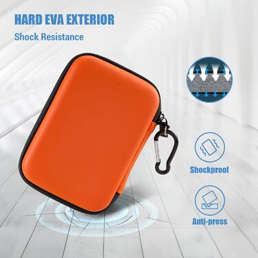 Чохол для зовнішнього жорсткого диска ProCase 2.5' (Seagate, Toshiba, WD, Samsung, UnionSine) - Оранжевий