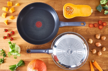 Набір сталевих сковорідок TEFAL Daily Cook (20/24/26/28/30 см), для індукційних плит