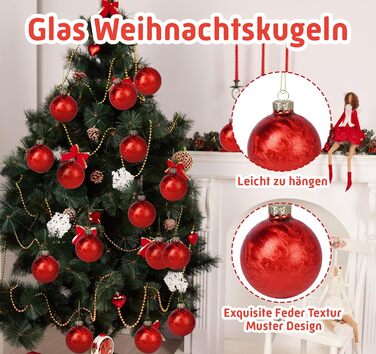 Скляні кулі для прикраси ялинки Hengsong, 24 шт., чорні та золоті, 6 см. Ідеальні для різдвяного декору