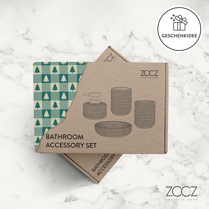 Набір аксесуарів для ванної кімнати ZCCZ, 4 шт. Чорний: мильниця, тримач для зубних щіток, стаканчик, мильниця. Організатор для раковини