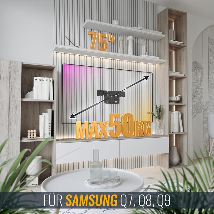 Настінний кронштейн для телевізора RICOO SQ75 для Samsung QLED 75