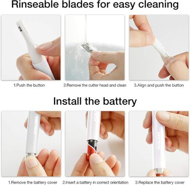 Електричний триммер для брів та обличчя для жінок Gold: прецизійна стрижка, безпечне гоління