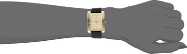 Жіночий шкіряний годинник Anne Klein у чорно-золотому кольорі