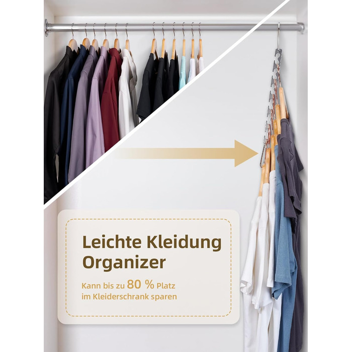 Набір з 4 металевих вішалок HOUSE DAY: економія місця, неслизьке покриття, для шафи, організація простору, ідеально як подарунок