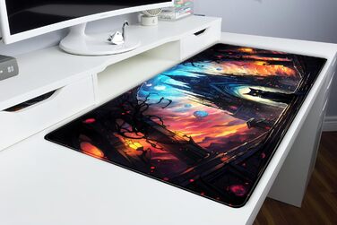 Килимок для миші Moon Mushroom Gaming з принтом Magic Castle Cat, XXL 80x40 см