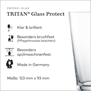 Zwiesel Glas Water Glass Together 0.5L (Set of 4), beautifully shaped drinking glasses, dishwasher-safe Tritan crystal glasses, Made in Germany (Art.-Nr. 122343)