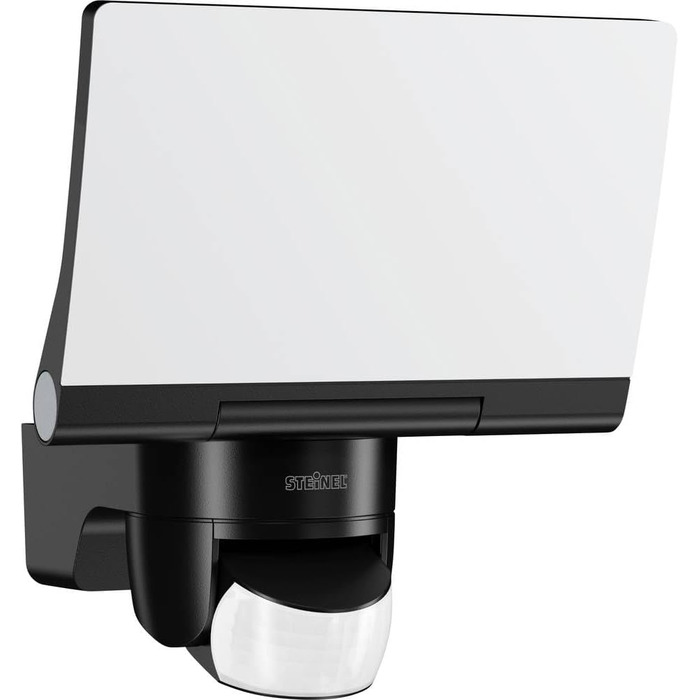 Steinel LED Floodlight XLED Home 2 S white, fully swiveling, 13.7 W, 180° 10 m range, 1550 lm (Black, with Motion Sensor - Bluetooth)