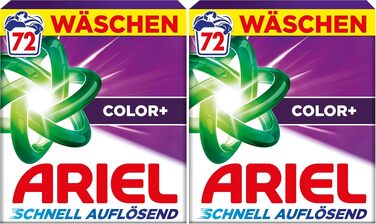 Пральний порошок Ariel Color+ для кольорових речей, швидкорозчинний, 100 прань, 3.6 кг (набір 2 шт)