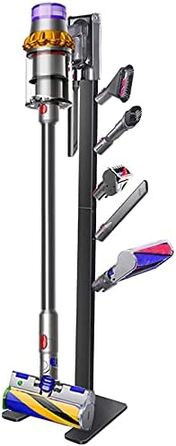 Підставка для пилососа сумісна з Dyson V15 Detect, V11, V10, V8, V7, V6. Органайзер для пилососа та аксесуарів, чорний (5 гачків).