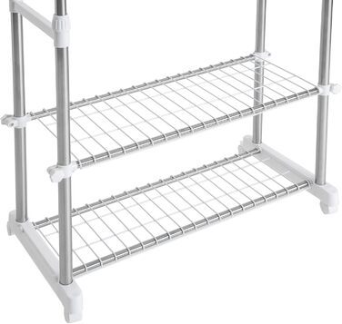 tectake Clothes Rack Coat Rack Height Adjustable - Various Models - (Sonja Model | No. 401889)