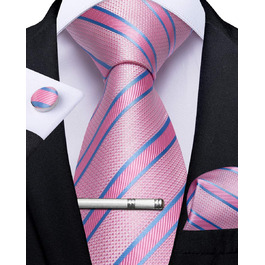 Набір краваток для чоловіків DiBanGu: краватка, нагрудна хустинка, кравецькі затискачі, запонки. Стильний аксесуар для вечірки, весілля, бізнесу.