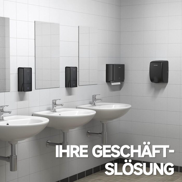 Anydry Ручний Дозатор для Мила настінний, 800 мл, з вікном, чорний 1006