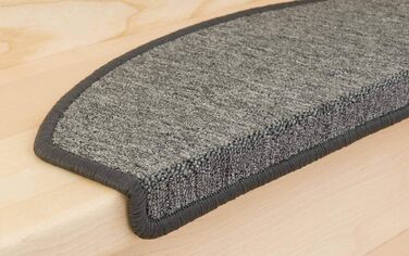 Kettelservice-Metzker Stair Treads Ariston Dark Grey in a 15-Piece Set including Entrance Mat in Grey - 15 Pieces Grey 082