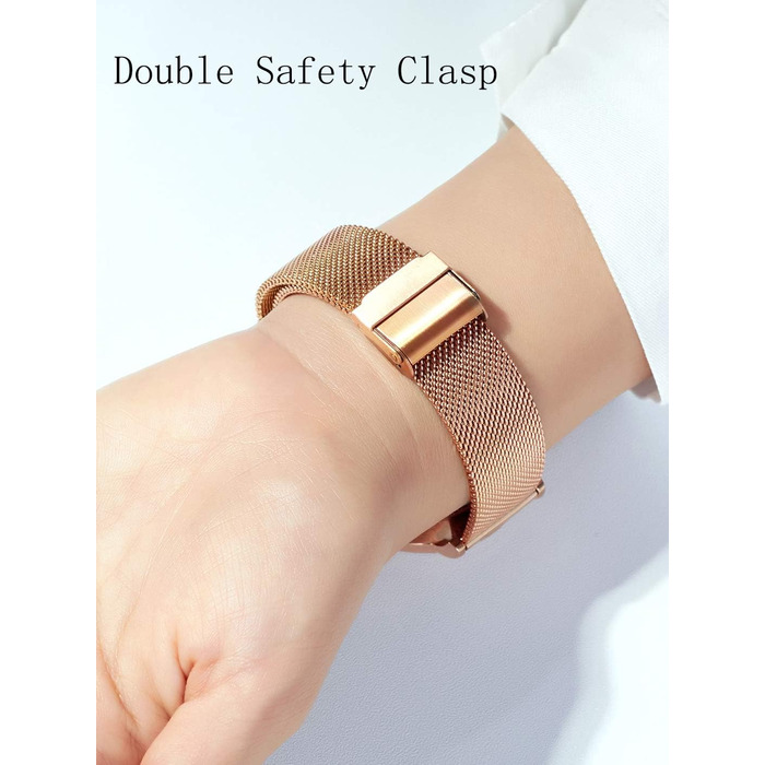 Годинник жіночий Hannah Martin кварцовий аналоговий з нержавіючої сталі, водонепроникний, ультратонкий (рожеве покриття, браслет рожевого золота)