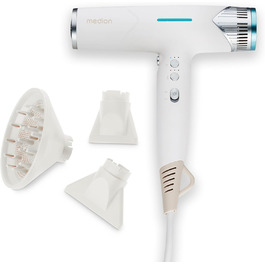 MEDION Haartrockner з іонізацією та дифузором HD2 - 1500 Вт, іонізація, стилізація, тихий BLDC мотор, самоочищення