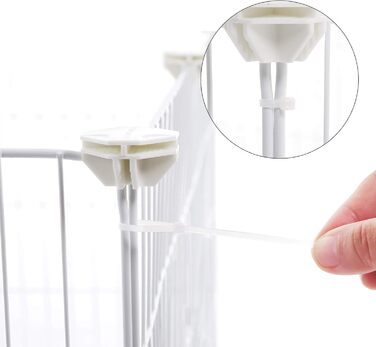 Клітка для дрібних тварин SONGMICS LPI01H, металева, 143 x 73 x 46 см, біла