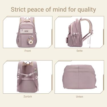 Шкільний рюкзак для підлітків (дівчаток та хлопців) - водонепроникний, великий, для школи, подорожей, повсякденного використання. Колір: фіолетовий