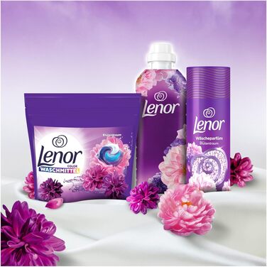 Капсули для прання Lenor Blütentraum для кольорових речей, 76 шт, тривала свіжість та видалення запахів при холодному пранні