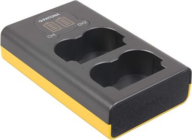 Зарядний пристрій Patona Dual LCD USB-C для акумуляторів Fujifilm NP-W235 (X-T4, X-T5, X-H2, X-H2S, X-S20, GFX-50S II, GFX-100S, GFX-100 II) – одночасний заряд двох акумуляторів, підтримка Powerbank