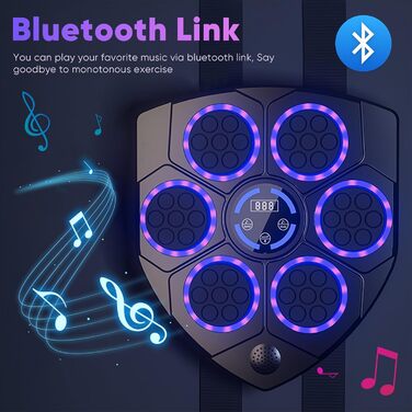 Музична боксерська машина AHWOiHS з LED-підсвіткою, 9 швидкостей та 9 режимів тренування для дітей та дорослих